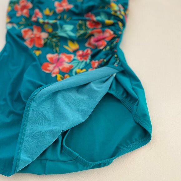 *Lands' End Swimsuit SlenderSuit Tummy Control Skirted One Piece Size 8 DD - Picture 10 of 11